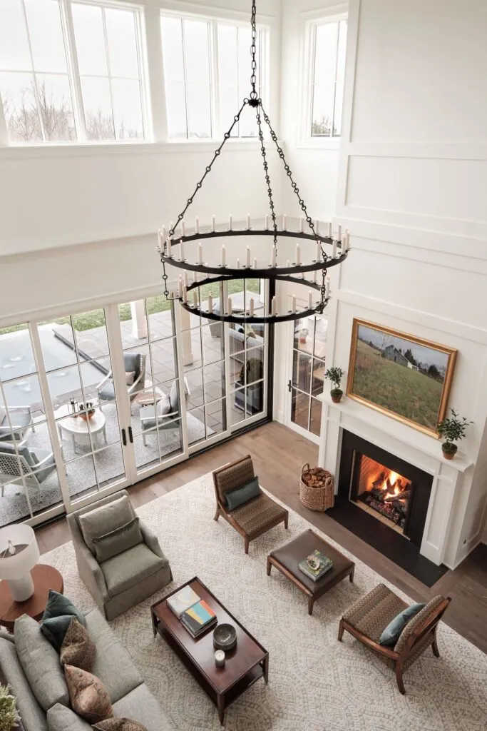 photo of living room with fireplace