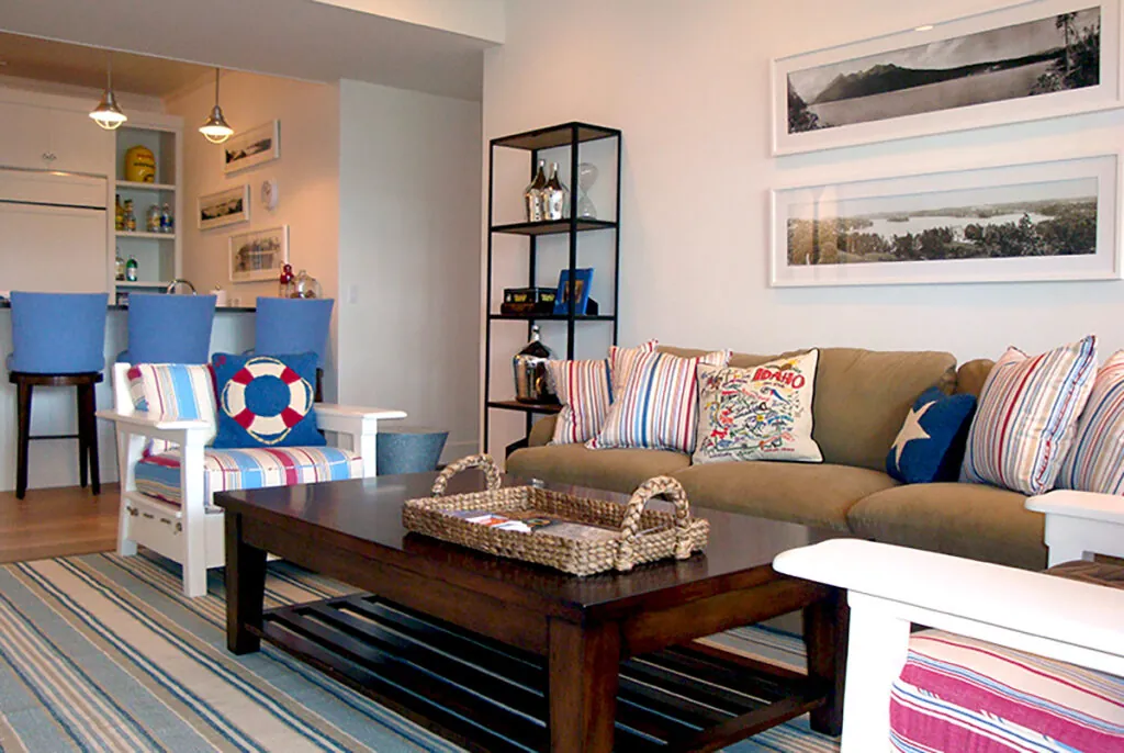 Photo of living room with coffee table