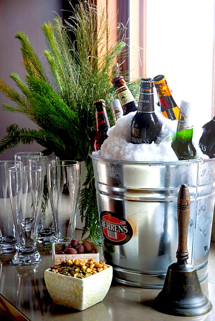 Photo of bucket of ice with bottles
