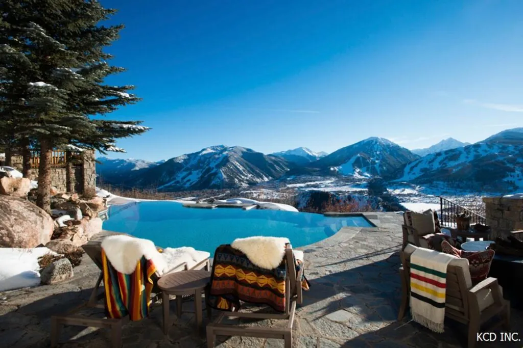 Photo of pool with nice mountain view